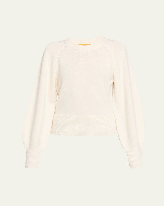 Sculpted Crewneck Cashmere Sweat